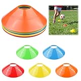 Miayical Fussball Hütchen Set, 15 Stück Runde Markierungshütchen, Hütchen...