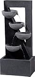 dobar® 96190e 'Vulcanus Design Gartenbrunnen Groß 4 Schalen| LED Beleuchtung |...