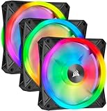 Corsair iCUE QL120 RGB, 120-mm-LED-PWM-Lüfter (für Desktop, 68 Einzeln...