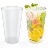 AOLUXLM 50 Stück Partybecher Set, Trinkbecher Bruchsichere Mehrwegbecher für...