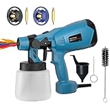 Elektrisches Farbsprühsystem, 700W Lackierpistole mit 1000ML Behälter, HVLP...