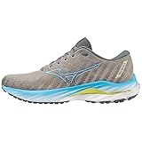 Mizuno Herren Wave Inspire 19 Laufen, Ggray Jblue Bolt2neon, 44.5 EU