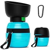 pecute Trinkflasche Hunde für Unterwegs, Hundetrinkflasche Silikon...