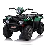 Lischwert Elektro Kinderquad, 12V Kinder Elektrische ATV mit LED-Scheinwerfern,...