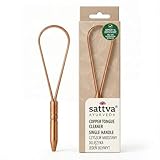 Sattva Ayurveda Kupfer Zungenreiniger – Geprüft & Zertifiziert, 99,9% Reines...