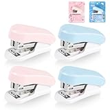 Hefter Klein Tragbar Heftgerät mit 400 Standard 26/6 Heftklammern, 4 Pack Mini...