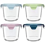 UHAPEER 710ml Glasbehälter mit deckel, Meal Prep Gläser 4er Set,...