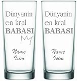 Raki Gläser mit Gravur Glas Raki Bardagi Bardak Rakigläser Baba Vatertag mit...