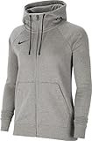 Nike Damen Nk Flc Park20 Fz Hoodie Sweatshirts, Dk Grey Heather/Black/Black, M...