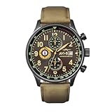 AVI-8 Herren 42mm Hawker Hurricane Classic Chronograph Dark Earth Japanische...