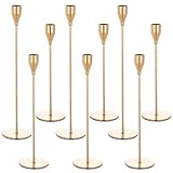 Dazhtu 9 SetKerzenständer,Gold Metall Kerzenhalter, Vintage Kerzen Ständer...