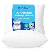 Flowen Kopfkissen 40x80 cm Kissen für Bett 40 x 80 2er Set Bettkissen...