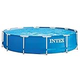 Intex Pool Metallrahmen , Blau, Rundrohr (ø) 3,66 x (h) 0,76m