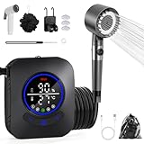 Charmofun Camping Dusche, 8000mAh Tragbare Campingdusche Akku mit Pumpe, Outdoor...