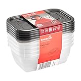 keeeper fredo fresh Frischhaltedosenset 5-teilig, 5 x 0,5 l, Crystal Grey...