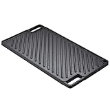 VEVOR Gusseisen Grillplatte Wendeplatte 42,5 x 24,6 x 1,6 cm - Universal...