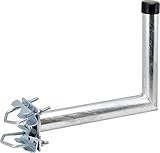 Satix SRH00101 Mastausleger Stahl An-Rohr-Halter für Satelliten-Schüssel, 40...