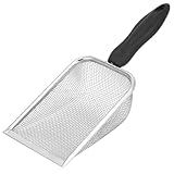 QWORK® Sandsieb aus Rostfreiem Edelstahl - 2X2mm Mesh - Metallschaufel für...
