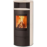 Kaminofen München V3 braun Speckstein creme weiß beschichtet 7kw Speicherofen...