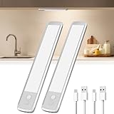 TANSOOL+ Schrankbeleuchtung LED Lampe mit Bewegungsmelder Innen - USB-C...