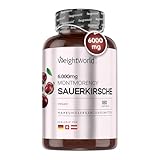 Montmorency Sauerkirschen Kapseln 6000 mg (50:1) - 180 Vegane Kapseln - 3 Monate...