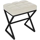 YMYNY Schminkhocker, Fußhocker, Leinen Sitzhocker, Make-up Dressing Hocker mit...