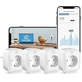 Wlan Smart Steckdose mit Strommessung, Alexa Steckdose, Smart Home WiFi...