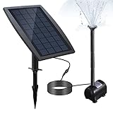 Decdeal Bürstenlose Solar Teichpumpe Solar-Brunnen Wasserpumpe mit Solarpanel...