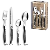 LOU LAGUIOLE TRADITION Steakmesser Besteck Set 24-teilig | Steakbesteck mit...