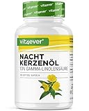 Nachtkerzenöl - 365 Kapseln - Hochdosiert mit 2000 mg je Tagesdosis - Premium:...
