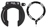 .AXA Block XXL Fahrrad Ringschloss Rahmenschloss Schwarz + ULC 130 Einsteckkette