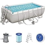 Bestway Power Steel Framepool -Set, eckig, mit Filterpumpe & Sicherheitsleiter...