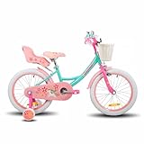 JOYSTAR Einhorn 18 Zoll Kinderfahrrad für 5-8 jährige Mädchen, 18 Zoll...
