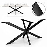 MIADOMODO® Tischgestell - Spider, 150x78x70 cm, Industrial, aus Stahl, Stabil,...