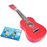 New Classic Toys - 10341 - Musikinstrument - Spielzeug Holzgitarre - Rot