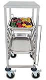 Beeketal 'BTW-6' Gastro Tablettwagen für bis zu 6 GN Behälter, Edelstahl...