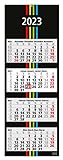 Geiger-Office 4-Monatskalender 2023 Black+Stripes 4 - 30 x 90 cm, dekoratives...