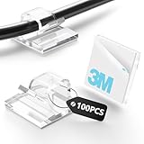 Tesmax 100 Stück Kabelhalter Selbstklebend,Kabelclips Selbstklebend für...