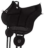 Equinate Reitpad Toledo aus Mikrofaser Schwarz - Bareback Pad mit pflegeleichter...
