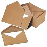 Briefumschläge Aus Kraftpapier,(DIN C6-162 x 114 mm),für Briefe, Grußkarten,...