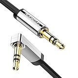 UGREEN Aux Kabel Auto 3.5 mm klinkenkabel 90 Grad Aux Kabel mit Winkelstecker...