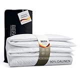 BEFA NATUR Made in Germany Daunendecke 135x200 cm aus 90% Daunen und 10% Federn,...
