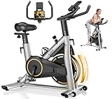Heimtrainer Fahrrad mit APP, SLUNSE HCD-Monitor, Leises Magnetisch Spinning Bike...