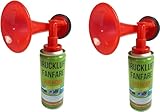 JUNG Druckluftfanfare Air Horn 2X 210ml, bis zu 60 Signale, Fanfare für EM...