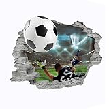 Wandaufkleber,Fußball-Aufkleber,3D-Aufkleber für Schlafzimmer,Spielzimmer und...