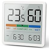 NOKLEAD Digitales Thermo-Hygrometer, Tragbares Thermometer Hygrometer Innen mit...