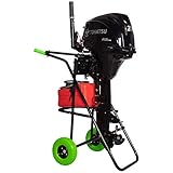 HIBO Außenbordmotor Transportwagen - Außenborder Trolley mit PU-Reifen, 59 kg...