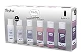 Rayher Chalky Set, 6 Farben à 60 ml, Rosétöne, Kreidefarbe für Looks im...