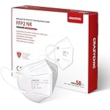 CRAZYCHIC - 50 Stück FFP2 Maske Atemschutzmaske - CE EN 149 Schutzmaske Weiß -...