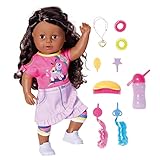 BABY born Sister DoC 43cm, Puppe mit langen Haaren und 6 Funktionen für Kinder...